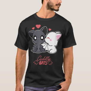 Cute bat-koepel ontworpen door Cudly Bats-strips T-shirt