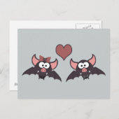 Cute Bat Love Desgin Briefkaart (Voorkant / Achterkant)