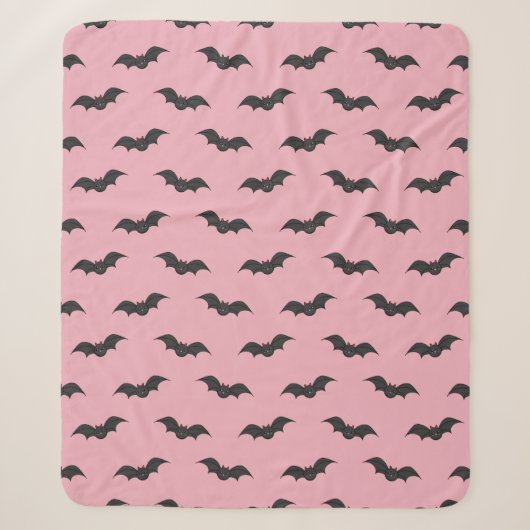 Cute Bat Sherpa Deken (Voorkant)
