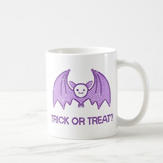 Cute Bat Trick or treat Koffiemok (Rechts)