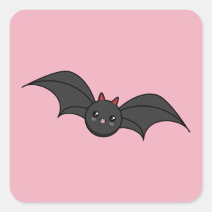 Cute Bat Vierkante Sticker