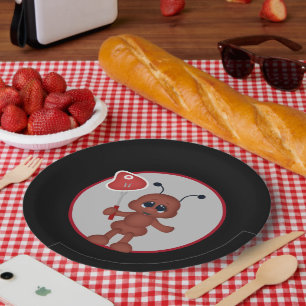 Cute bbq steak ant party papieren bordje