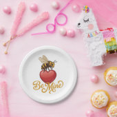 Cute Be Mine Honeycomb Papieren Bordje (Feest)