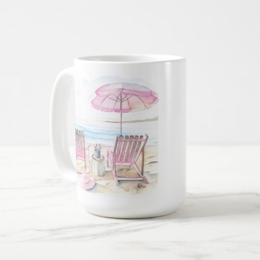 Cute Beach Art Café Mugs (Devant gauche)