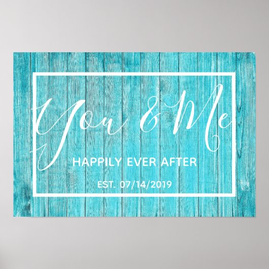 Cute Beach BeachyYou & Me Housewarming Poster (Voorkant)
