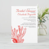 Cute Beach Destination Bridal Shower Invitations (Debout devant)