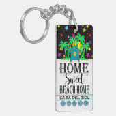 CUTE BEACH HOUSE Zie Beide kanten Sleutelhanger (Voorkant Links)