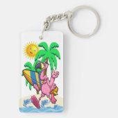 CUTE BEACH HOUSE Zie Beide kanten Sleutelhanger (achterkant)