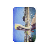 Cute Beach Pelican Bird Photo Sun Day Script Badmat (Voorkant Verticaal)