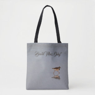 Cute Beach Quote Sandpiper Photography Typography Draagtas