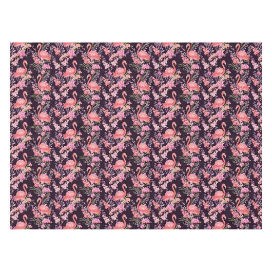 Cute Beach rose flamingo motif nappe (Devant (Horizontal))