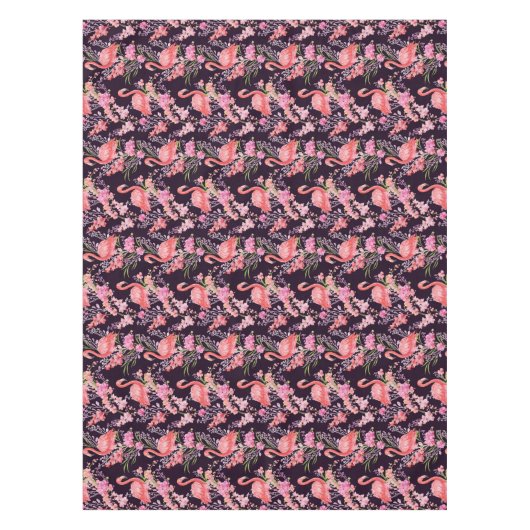 Cute Beach rose flamingo motif nappe (Devant)