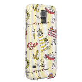 Cute Beach Scene Pattern Case-Mate Samsung Galaxy Hoesje (Back/Rechts)