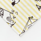Cute Beach Scene Pattern Fleece Deken (Hoek)