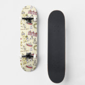 Cute Beach Scene Pattern Skateboard (Voorkant)