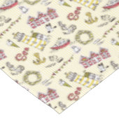 Cute Beach Scene Pattern Tafelkleed (Gekanteld)