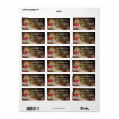 Cute Beagle antlers red box festive custom Label (Full Sheet)