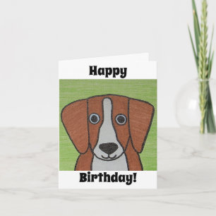 Cute Beagle Birthday Card Kaart