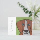 Cute Beagle Briefkaart (Staand voorkant)