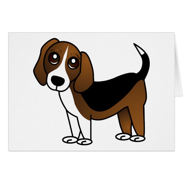 Cute Beagle Cartoon Dog (Voorkant Horizontaal)