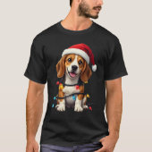 Cute Beagle Christmas Santa Pet Dog Lover T-shirt (Voorkant)