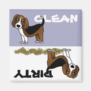 Cute Beagle Clean Dirty Dishwaser Magnet Magneet