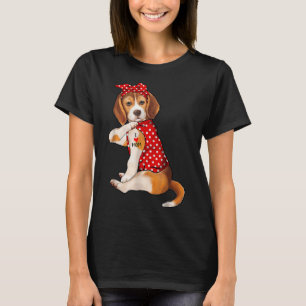 Cute Beagle Dog I Love Mam Tattoo T-shirt