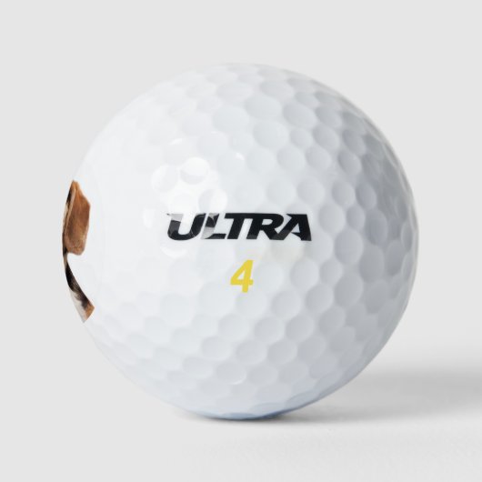Cute Beagle Dog met glimlach Golfballen (Logo)