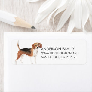 Cute Beagle Dog Return Address Label
