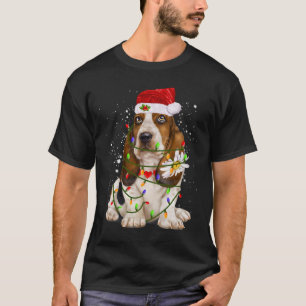 Cute Beagle Dog verlicht Santa Hater T-shirt