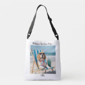 Cute Beagle Gepersonaliseerde Boodschappentas Crossbody Tas (Achterkant)