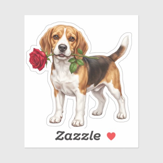 Cute Beagle-hond Sticker (Vel)
