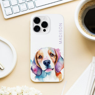 Cute Beagle Hondenliefhebber Waterverf Case-Mate iPhone 14 Pro Max Hoesje