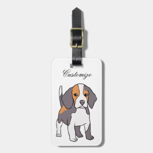 Cute Beagle Hondenras Thunder_Cove Bagagelabel