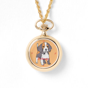 Cute Beagle Hondenras Thunder_Cove Horloge