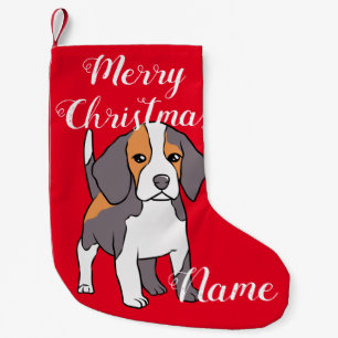 Cute Beagle Hondenras Thunder_Cove Kleine Kerstsok