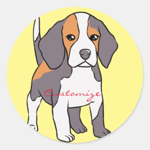 Cute Beagle Hondenras Thunder_Cove Ronde Sticker