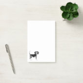 Cute Beagle-hondillustratie in zwart en wit Post-it® Notes (Kantoor)