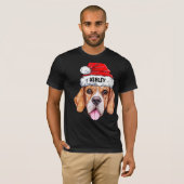 Cute Beagle Kerstmis Pet Dog Big T-shirt (Voorkant volledig)