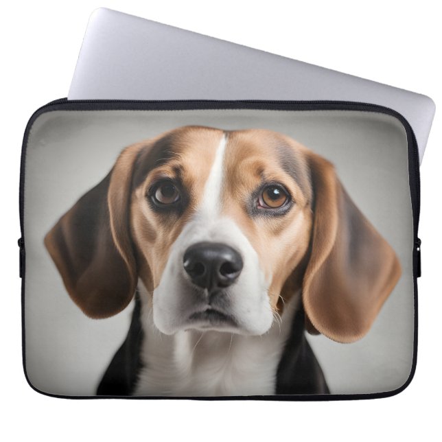 Cute Beagle Laptop Sleeve (Voorkant)