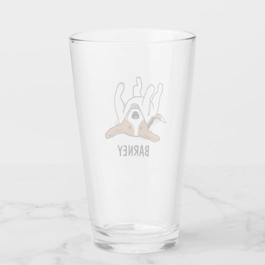 Cute Beagle Personalized | Funny Dog Glas (Achterkant)