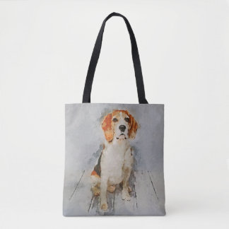 Cute Beagle Portrait Draagtas