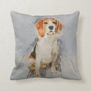 Cute Beagle Portrait Kussen