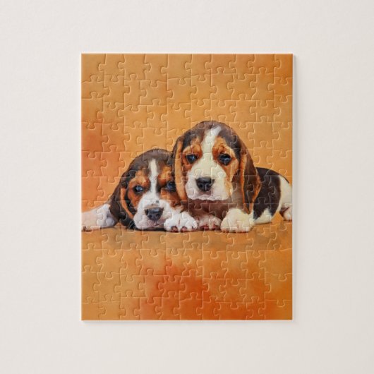 Cute Beagle puppies Legpuzzel (Verticaal)