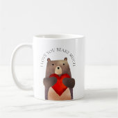 Cute Bear avec le coeur, je t'aime Mug (Gauche)