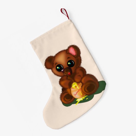 Cute Bear Christmas Stockings Kleine Kerstsok (Achterkant (Hangend))