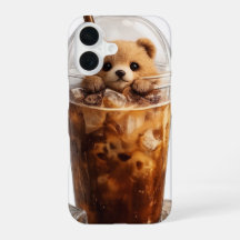 Cute Bear Coffee iPhone Hoesje | Esthetisch Dier