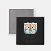 Cute Bear Couple This Is Our Cuddle  Magneet (Voorkant / Achterkant)