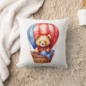Cute Bear équitation dans un Coussin de ballon à a (Couverture)