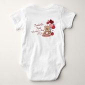 Cute Bear First Valentine's Day 2026 Personalized Romper (Achterkant)